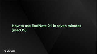 How to use EndNote 21 in seven minutes macOS [upl. by Haymo461]