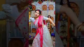 Sankho bajie make ghare enechi  laxmi puja shortvideo dance subscribe [upl. by Enilasor]