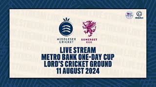 MIDDLESEX V SOMERSET LIVE STREAM  METRO BANK ONE DAY CUP [upl. by Enyrehtak]