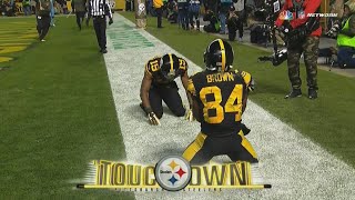 Every Antonio Brown TD of the 20172018 Season  NFL [upl. by Eveline]