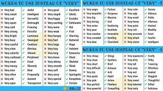 100 Ways To Avoid Using The Word VERY  English Vocabulary [upl. by Craggy125]