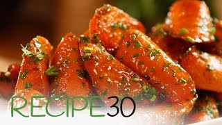 Roasted Glazed Carrots By RECIPE30com [upl. by Yhtorod399]