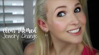 CHANGING MY PIERCINGS  Clear Theme [upl. by Eceirehs]