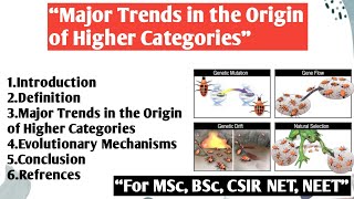 Major Trends in the Origin of Higher Categories  Evolutionary Mechanisms [upl. by Tracee]