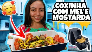 RECEITA DE COXINHA COM MOSTARDA E MEL NA AIR FRYER  Por Thaynara Leite [upl. by Marys904]