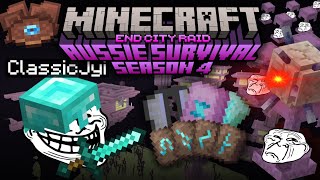 End City Raid  Ep10 Minecraft Aussie Survival 4 [upl. by Armanda]