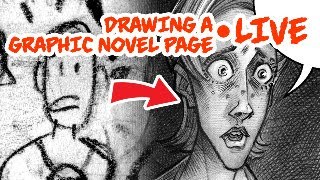 🔴LIVE  DRAWING A GRAPHIC NOVEL PAGE [upl. by Raama]