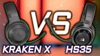 Razer Kraken X VS Corsair HS35 Budget Headset Comparison [upl. by Sender423]