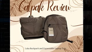 Calpak Review  Luka Backpack  Mini Key Pouch  Luka Expandable Laptop Tote [upl. by Mccullough916]