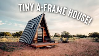 Tiny House AFrame Cabin Off the Grid Airbnb Full Tour [upl. by Brigham910]