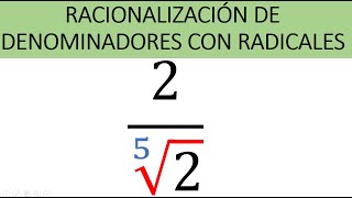 Racionalización de denominadores con Radicales  Caso 1  Denominadores de un término  Ejemplos [upl. by Norwood]