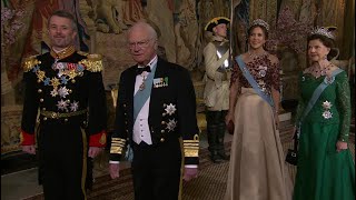 State banquet for King Frederik X of Denmark during state visit to Sweden 2024 [upl. by Eversole]