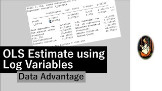 OLS Regression with Log Variables in Gretl [upl. by Avra]