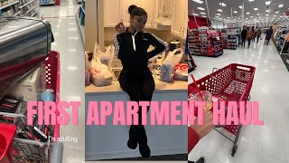 FIRST APARTMENT HAUL   MOVING VLOG APARTMENT SHOPPING  TARGET HAUL [upl. by Luigi]