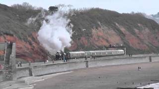 GWR double headed steam 4965 and 5043 on 1Z49quotTHE CORNISHMANquot at dawlish 27042013HD [upl. by Ralph]