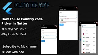 Country Code Picker  How To Implement Country Code Picker Widget in your Flutter App [upl. by Macdonald391]