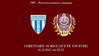 CSU Craiova  CFR Cluj  Meci si Comentariu Live [upl. by Korb]