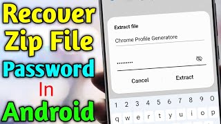 How to Recover ZIP File Password in Android  Zip file Password Remover [upl. by Ponzo]