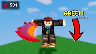 1v50 but I cannot touch the Color GREEN Roblox Bedwars [upl. by Macomber]