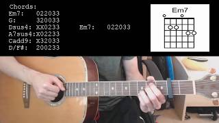 Oasis  Wonderwall EASY Guitar Tutorial [upl. by Halas]