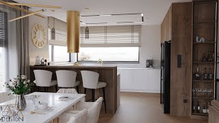 Projekt wnętrza domu house interior design kitchen living room bathrooms 25  Czajka Design [upl. by Siclari]