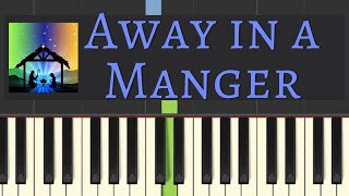 Easy Piano Tutorial Away in a Manger with free sheet music [upl. by Grannia]