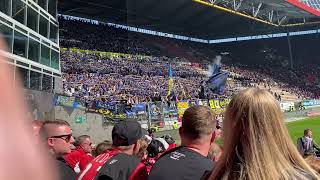 „Wir sind vom FCS“  Stimmung Fans vom 1FC Saarbrücken beim 1FC Kaiserslautern [upl. by Anpas]