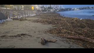 November 15th 2024 Benalmadena Beach after 2nd DANA Malaga Province Spain [upl. by Etnecniv]