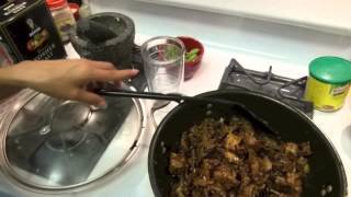 Thai food Stir fry chicken bone with Holy basil [upl. by Atsira629]