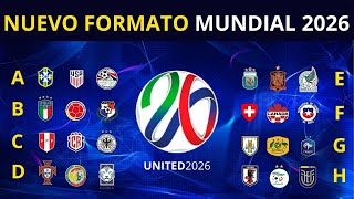 NUEVO FORMATO del MUNDIAL 2026 Estados Unidos México y Canadá  Los CAMBIOS para CONMEBOL [upl. by Joiner39]