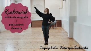 Krakowiak dla dzieci krótka choreografia  wyjaśnienie elementów [upl. by Ahsinauj322]