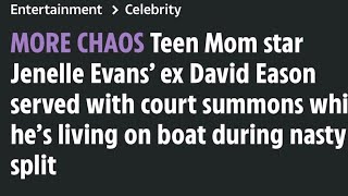 Jenelle Evans’ ex David Eason served with court summons while he’s living on boat jenelleevans [upl. by Rafaello747]