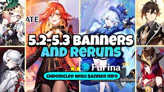 NEW UPDATE All Character Banners From Version 52 to 53 Along With Reruns  Genshin Impact [upl. by Giusto]