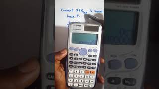 How change base 10 to base 8 with a calculator shorts [upl. by Akili421]