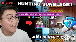 UDAH DAPET JACKS HAT NEXT SUNBLADE JOKI TICKET CLASH  Growtopia Live [upl. by Nyrb]