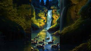 Ducks quacking on river🦆lnaturegreeneeyahortsnatureshortsytshortsshorts [upl. by Hardden]