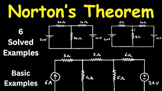 Nortons Theorem Problems  6 Solved Example on Nortons Theorem [upl. by Publea]