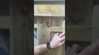 The fastest way to space your feather edge boards👍👌👊 diy gardenbuilding tipsandtricks [upl. by Onailil]