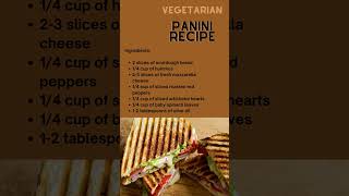 vegetarian panini recipe vegetarianfood vegetariansandwiches [upl. by Schertz424]