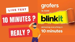 Grofers 10 Minutes Delivery challenge  Blinkit  Live test [upl. by Jenness856]