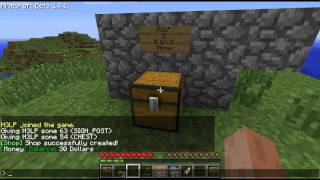 Bukkit 181 ChestShop Plugin HD [upl. by Alda]