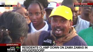 Kagiso Shutdown  A hive of activity as resident continue to protest against zama zamas [upl. by Solis]