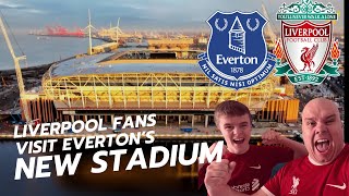 LIVERPOOL FANS VISIT EVERTON’S NEW STADIUM [upl. by Ahsoet182]