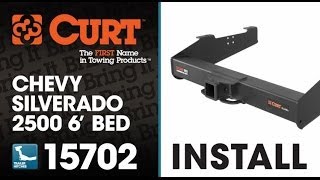 Trailer Hitch Install CURT 15702 on 2005 Chevrolet Silverado 2500 Short Bed [upl. by Paulson675]