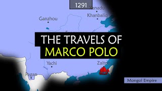 The Travels of Marco Polo  Summary on a Map [upl. by Nahtnoj131]