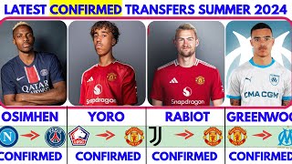 🚨LATEST CONFIRMED TRANSFERS NEWS SUMMER 2024🔥 OSIMHEN TO PSG✔️ YORO AND RABIOT TO UNITED✔️ [upl. by Pattie]