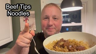 Easy Crockpot Beef Tips and noodles simple amp cheap [upl. by Artina]