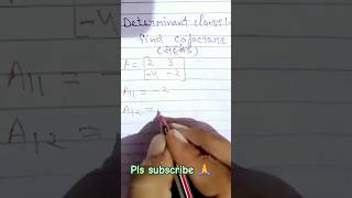 How to find cofactors  determinants class 12 matrix matrixshort class12 [upl. by Anelhtac579]