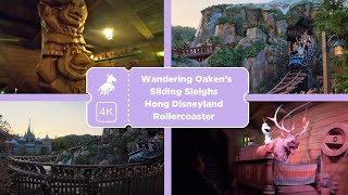 Wandering Oaken’s Sliding Sleighs  Opening Week Night Rollercoaster Ride 4K [upl. by Iblehs]