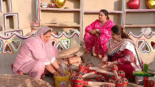 Gaon K Kitchen Ki Setting  Village Home Kitchen Setup Aliza Sehar  Aun Saeed  Rukhsana Da Punjab [upl. by Aleta443]